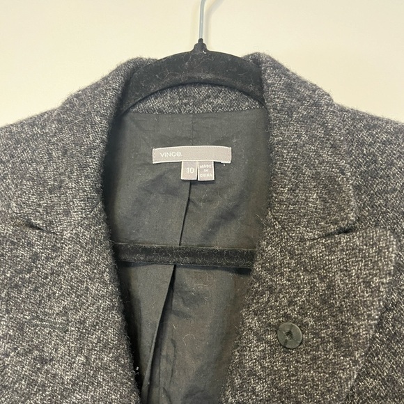 Vince Wool Blend Charcoal Gray Blazer Size 10 - Picture 3 of 10